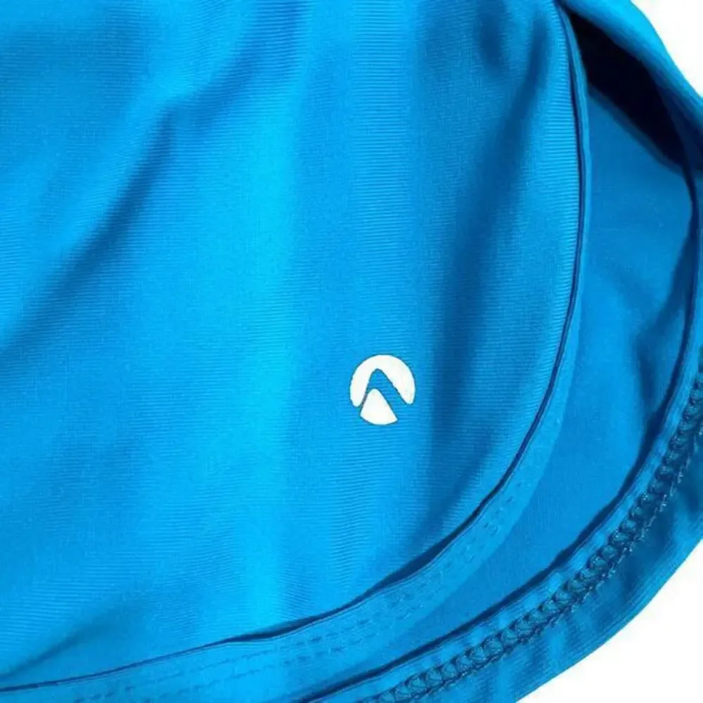 Next by Athena Lotus Swim Skort Small Blue Pickleball Tennis Stretch Made in USA